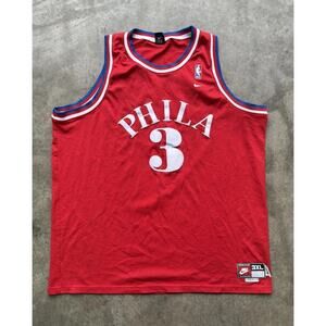 Allen Iverson Nike Team Philadelphia 76ers NBA Basketball Jersey Vintage 3XL +2